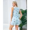 PNAEONG Women Cotton Sleepwear Short Sets Tank&Short Pajamas Sets XTSY208(Blue Star)