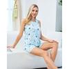 PNAEONG Women Cotton Sleepwear Short Sets Tank&Short Pajamas Sets XTSY208(Blue Star)