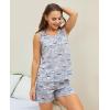 PNAEONG Women Cotton Sleepwear Short Sets Tank&Short Pajamas Sets XTSY208(Coffee)