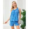 PNAEONG Women Cotton Sleepwear Short Sets Tank&Short Pajamas Sets XTSY208(Constellation)