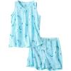PNAEONG Women Cotton Sleepwear Short Sets Tank&Short Pajamas Sets XTSY208(Blue Moon)