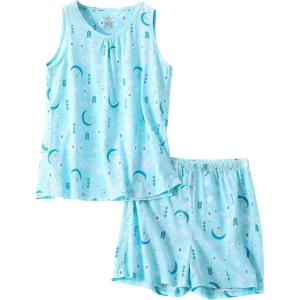 PNAEONG Women Cotton Sleepwear Short Sets Tank&Short Pajamas Sets XTSY208(Blue Moon)