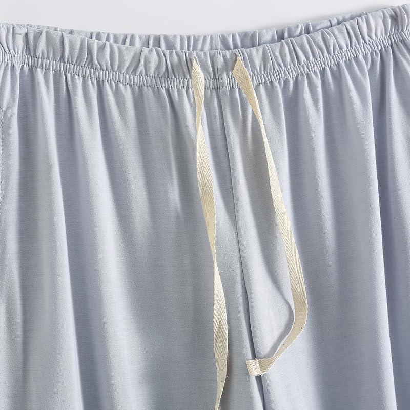 imagePNAEONG 3 Pack Women Pajama Pants Capri Length Drawstring Pj Bottoms Sleep Lounge Pants with Pockets S3XLSet5