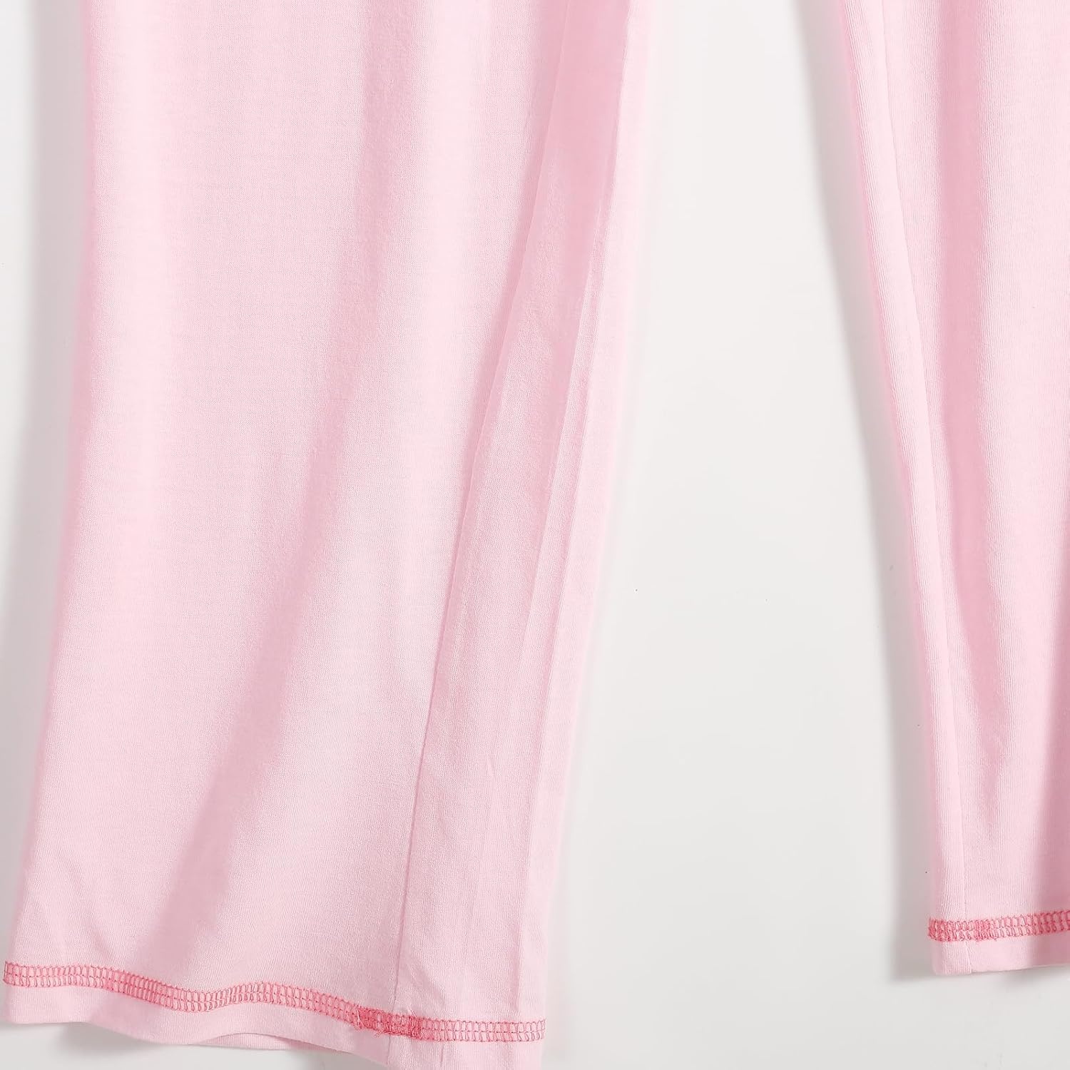 image:imagePNAEONG Womens Pajama Sets Cotton Lounge Sets for Women Short Sleeve Top With Pants 2 Piece pj sets With PocketC Mx Pink