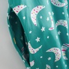 PNAEONG Plus Size Nightgowns for Women Short Sleeve House Dress Loose Fit Sleepwear with Pockets M-3XL(Green Moon)