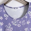 PNAEONG Plus Size Nightgowns for Women Short Sleeve House Dress Loose Fit Sleepwear with Pockets M-3XL(Purple Lilac)