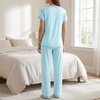 PNAEONG Womens Pajama Sets Cotton Lounge Sets for Women Short Sleeve Top With Pants 2 Piece pj sets With Pocket(C Mx Dragonfly)