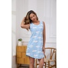 PNAEONG Nightgowns for Women Sleeveless Cotton Sleep Shirt Soft Sleep Dress Loose Fit Summer Nightshirt Casual Sleepwear(Cloud Moon)