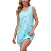PNAEONG Nightgowns for Women Sleeveless Cotton Sleep Shirt Soft Sleep Dress Loose Fit Summer Nightshirt Casual Sleepwear(Dragonfly)
