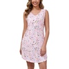 PNAEONG Nightgowns for Women Sleeveless Cotton Sleep Shirt Soft Sleep Dress Loose Fit Summer Nightshirt Casual Sleepwear(Pink)