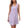 PNAEONG Nightgowns for Women Sleeveless Cotton Sleep Shirt Soft Sleep Dress Loose Fit Summer Nightshirt Casual Sleepwear(Purple)